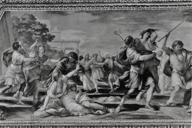 Agraci. Arts Graphiques de la Cité — Romanelli Giovanni Francesco - sec. XVII - Ratto delle Sabine — particolare